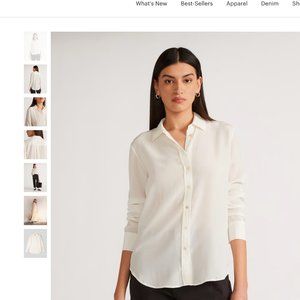 Everlane (Small, 2) - The Clean Silk Relaxed Shirt